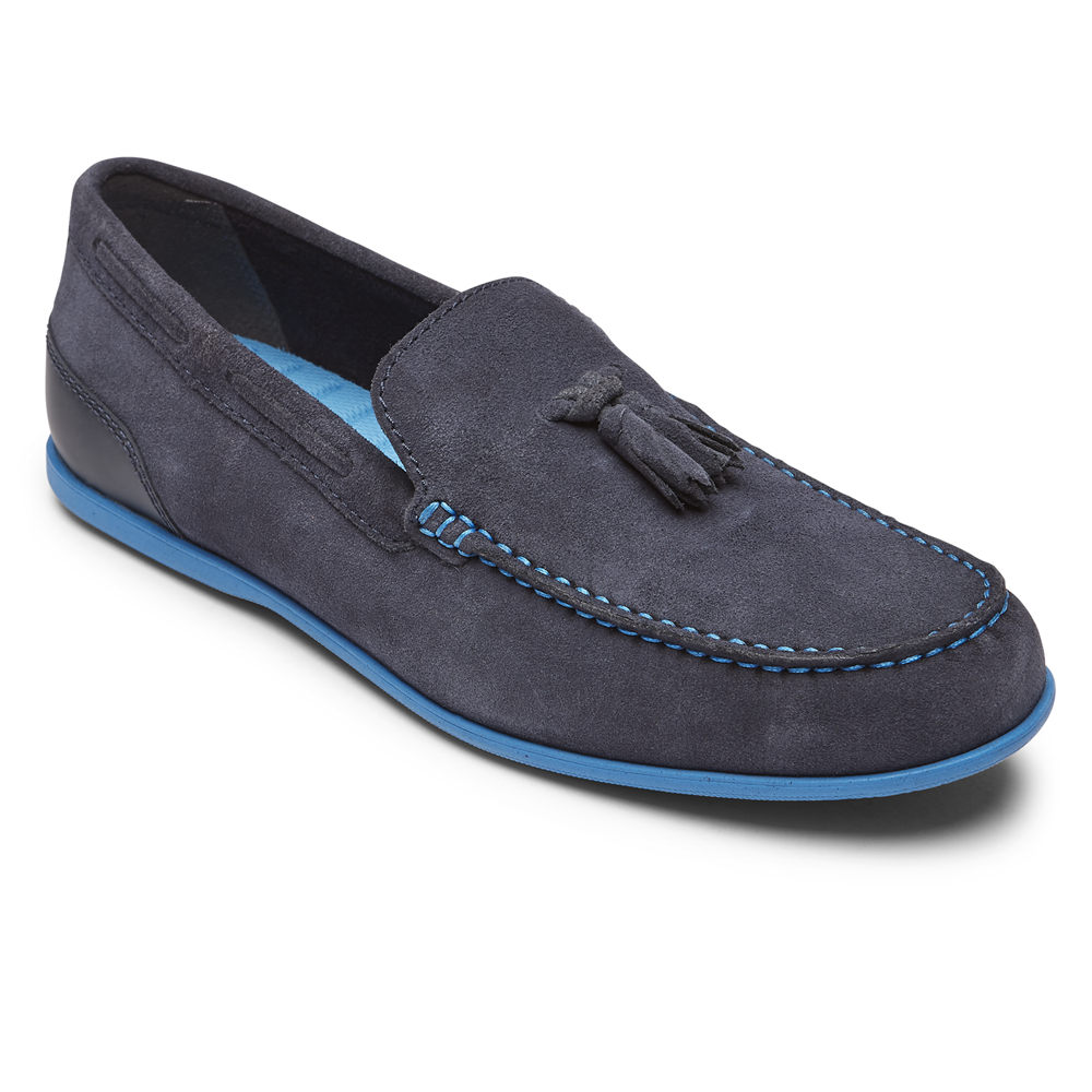 Rockport Mens Loafers Blue - Malcom Tassel - UK 401-PFVJGR